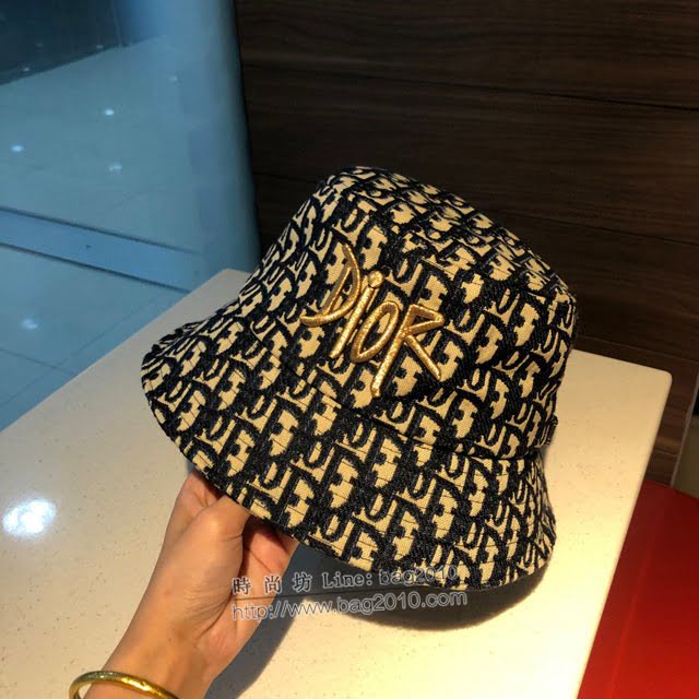 Dior男女同款帽子 迪奧刺繡印花漁夫帽  mm1175